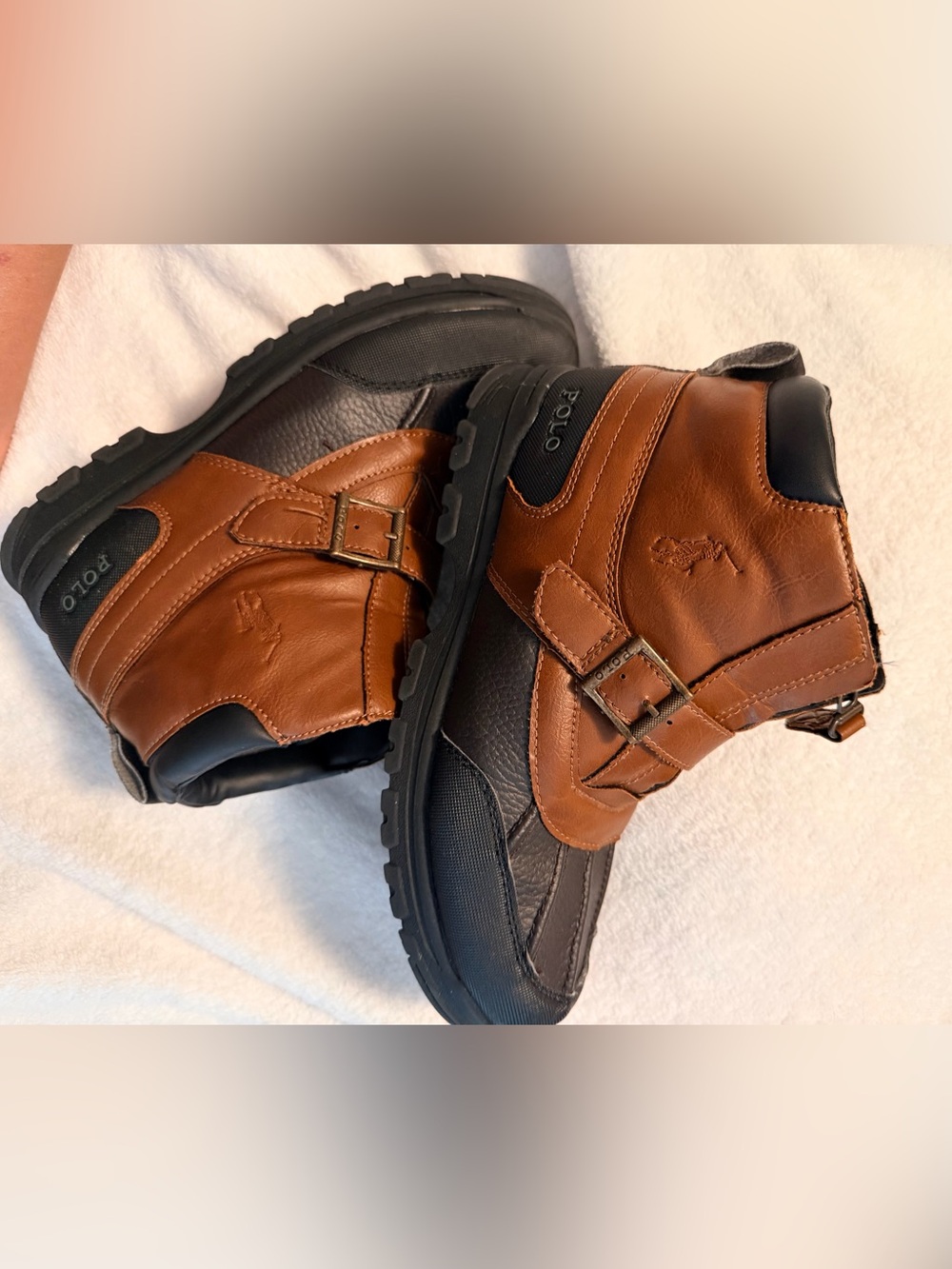Polo Ralph Lauren Country Mid Zip II Duck Boots Boys 5.5